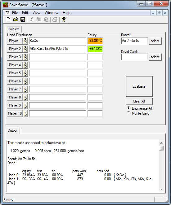 how to calculate hand equity poker